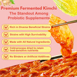 QUBIT Kimchi Supplement 170g packaging on a kitchen counter