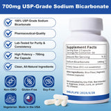 QUBIT Sodium Bicarbonate Capsules 700mg bottle with label