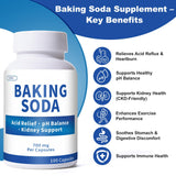 QUBIT Sodium Bicarbonate Capsules 700mg side view
