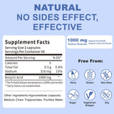 QUBIT Sodium Butyrate Prebiotic Capsules with measuring spoon