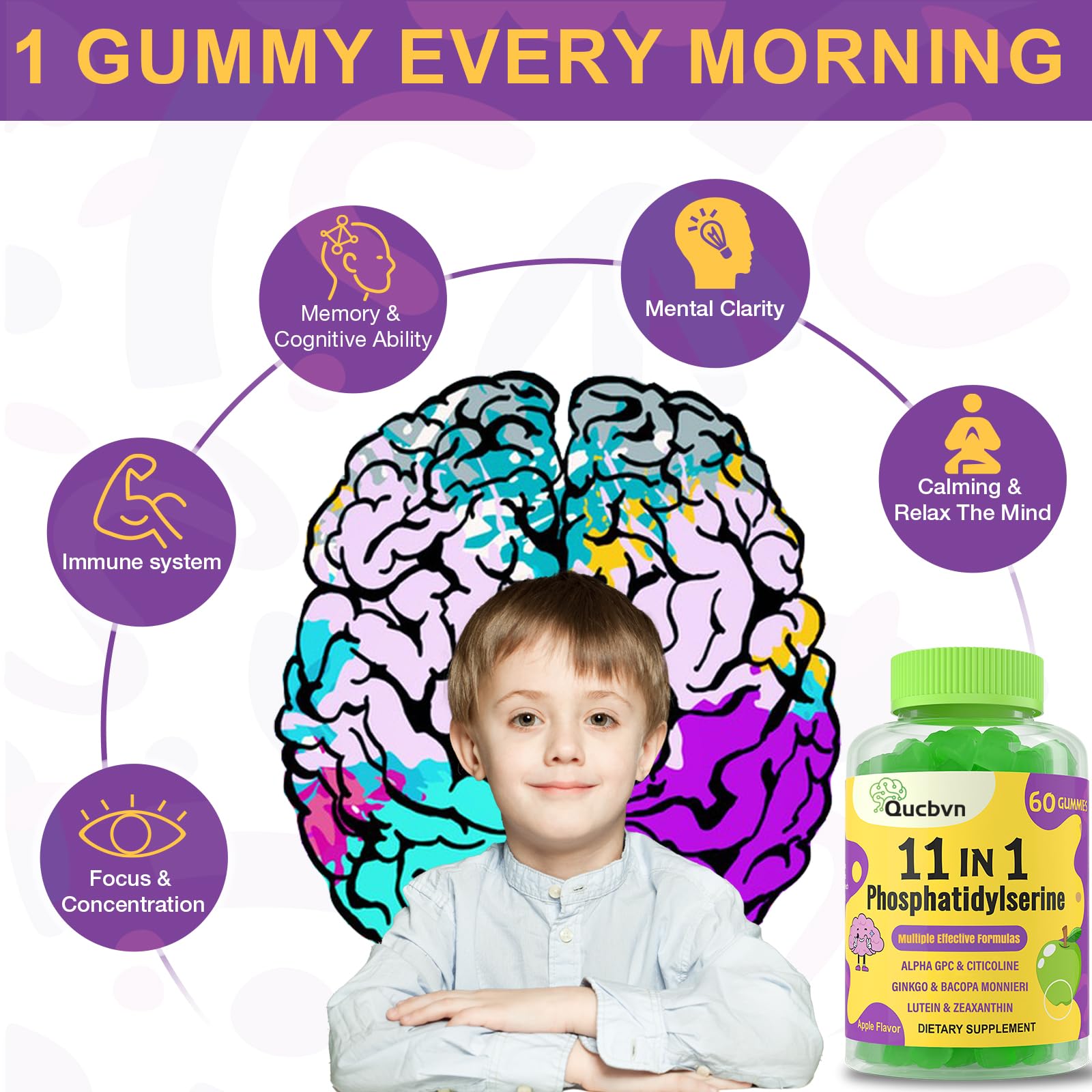 Qucbvn Phosphatidylserine Gummies nutritional information