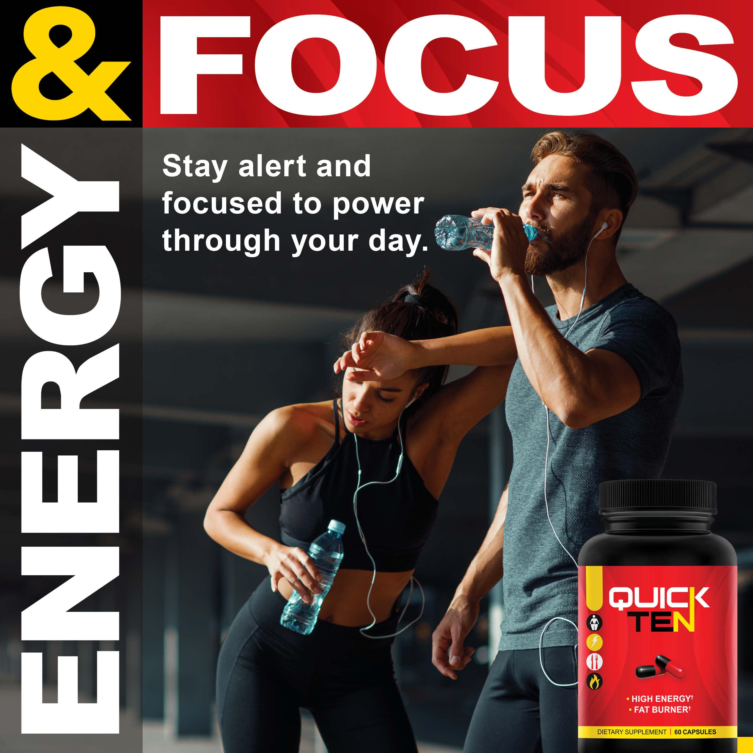 Quick Ten Ultra Fat Burner Capsules close-up of capsules