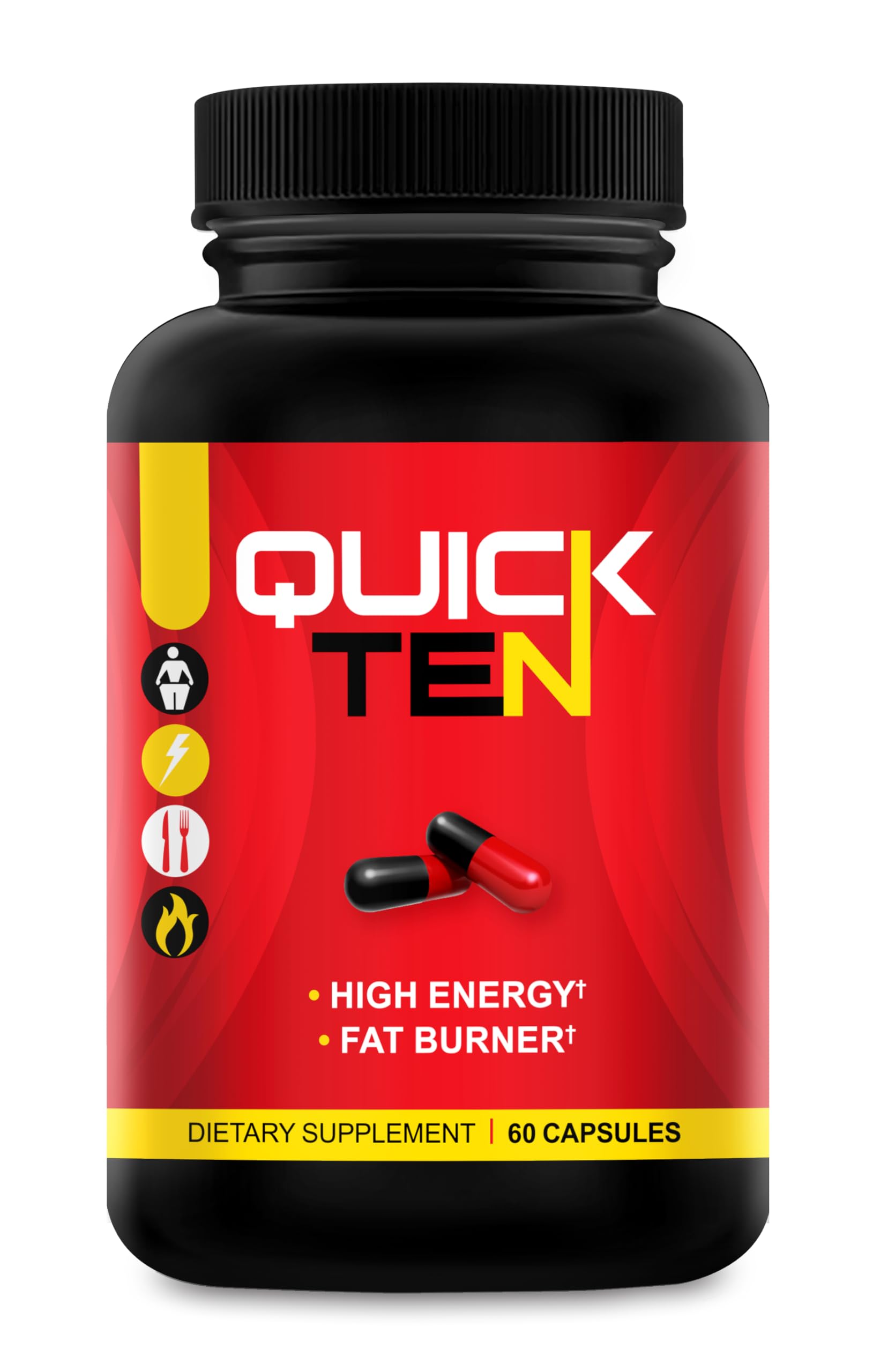 Quick Ten Ultra Fat Burner Capsules front view