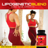 Quick Ten Ultra Fat Burner Capsules on a kitchen counter