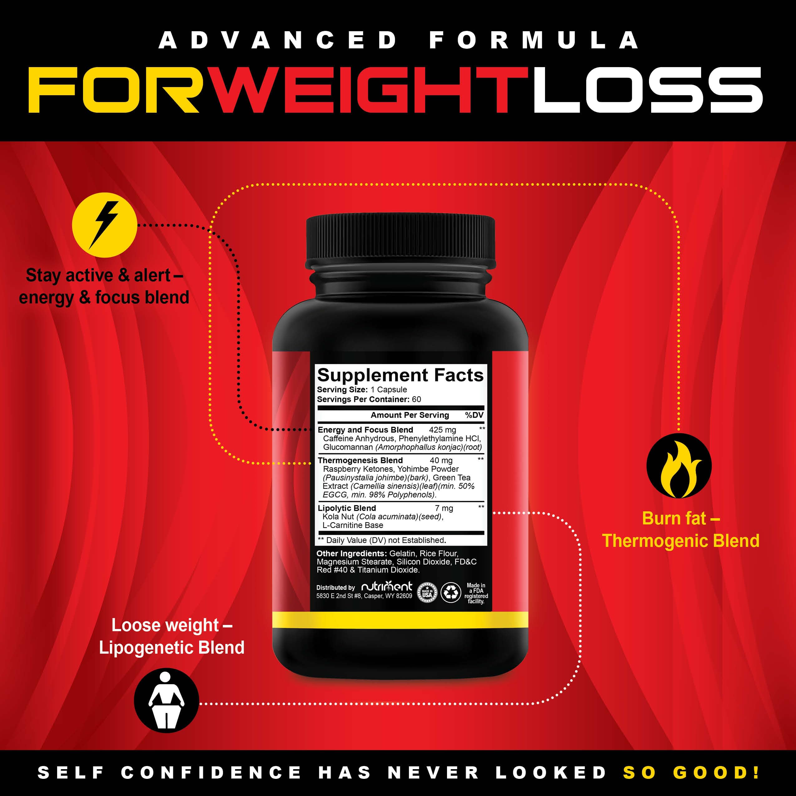 Quick Ten Ultra Fat Burner Capsules packaging details