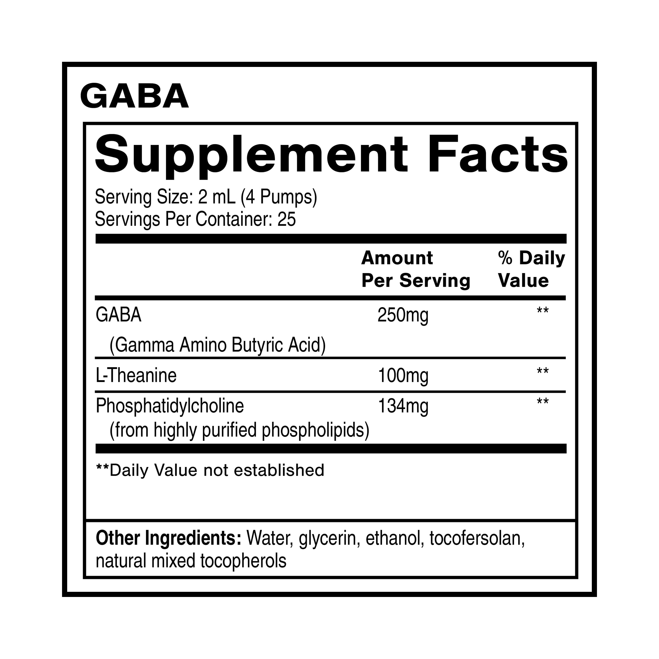 Quicksilver Scientific GABA + L-Theanine supplement bottle side view