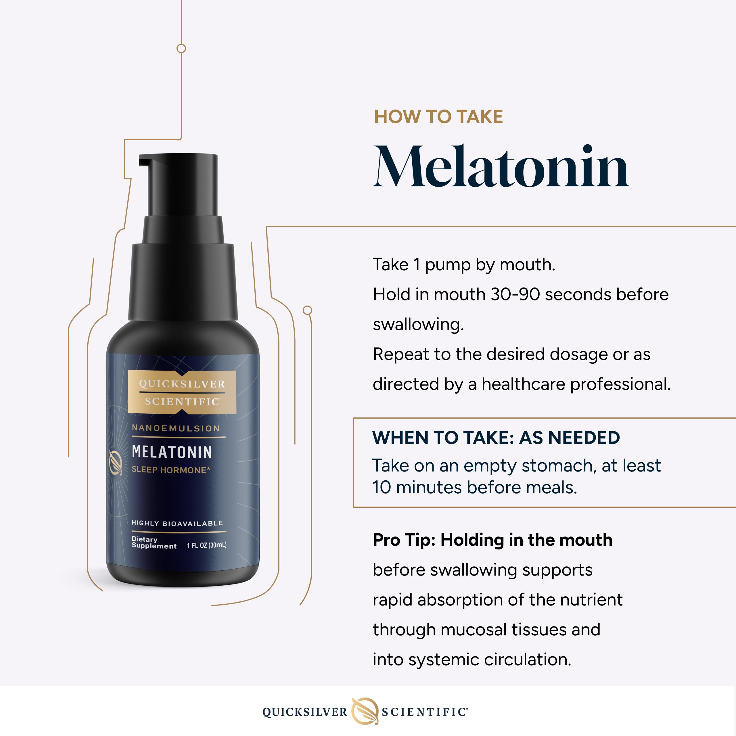 Quicksilver Scientific Liposomal Melatonin Spray in lifestyle setting