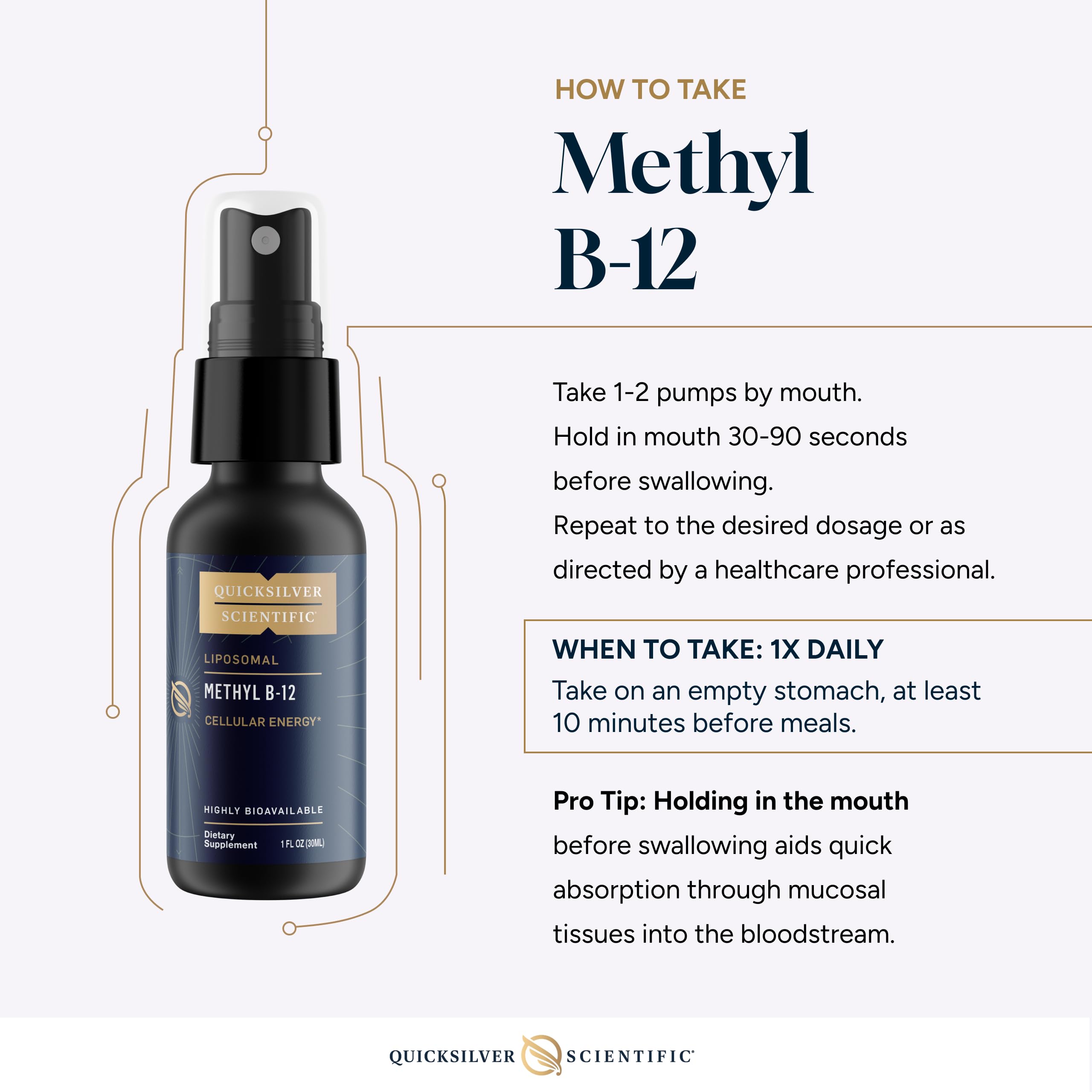 Quicksilver Scientific Liposomal Vitamin B12 Liquid packaging