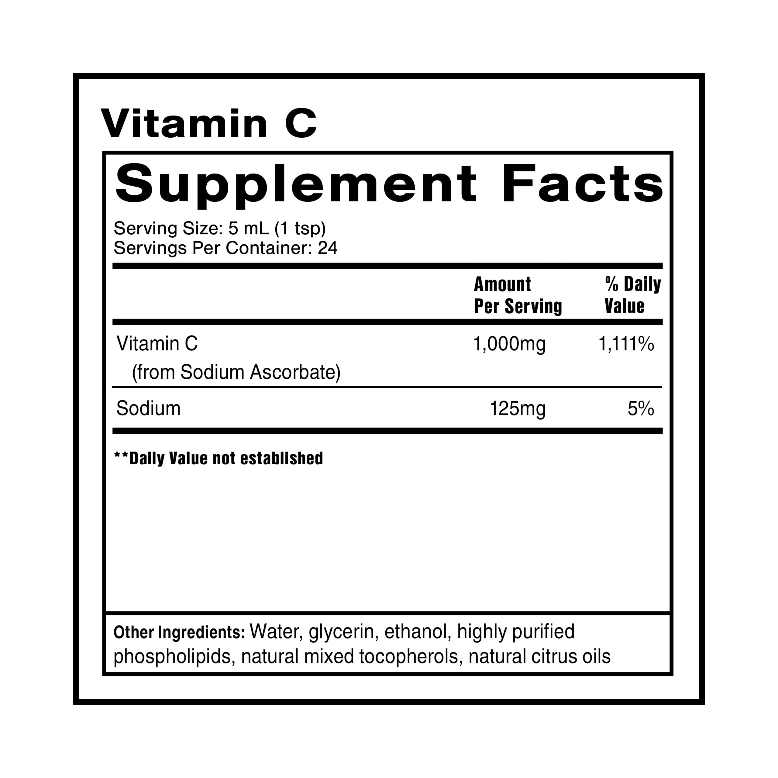 Quicksilver Scientific Liposomal Vitamin C 1000mg bottle side view