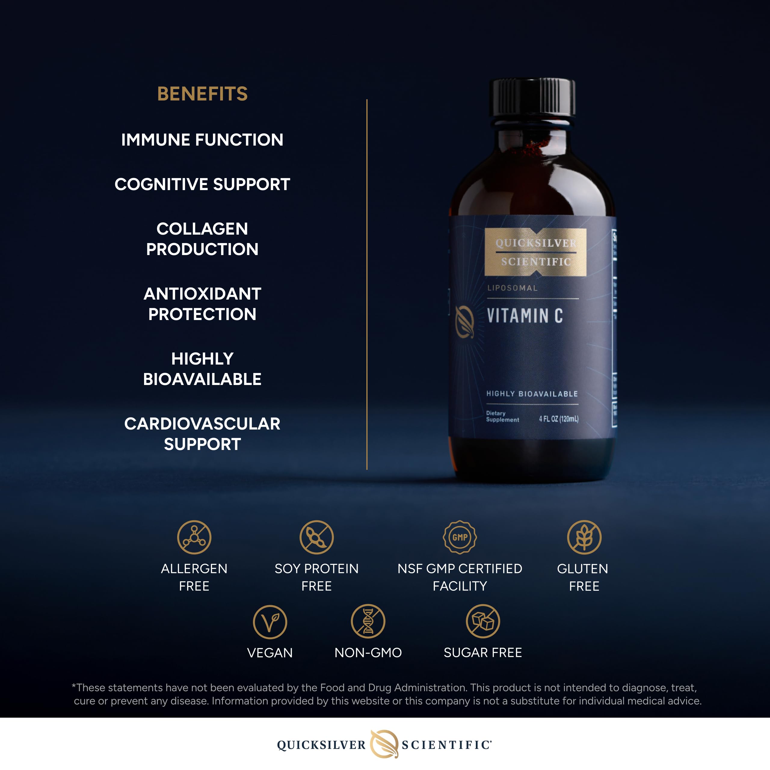 Quicksilver Scientific Liposomal Vitamin C 1000mg ingredients list