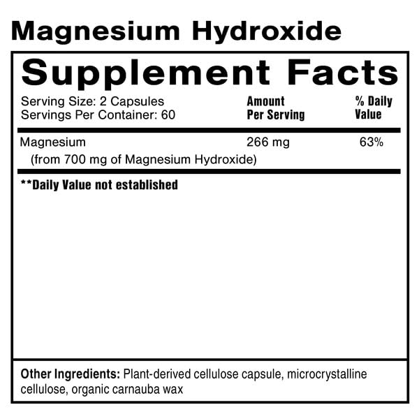 Quicksilver Scientific Magnesium Hydroxide Capsules 700mg packaging