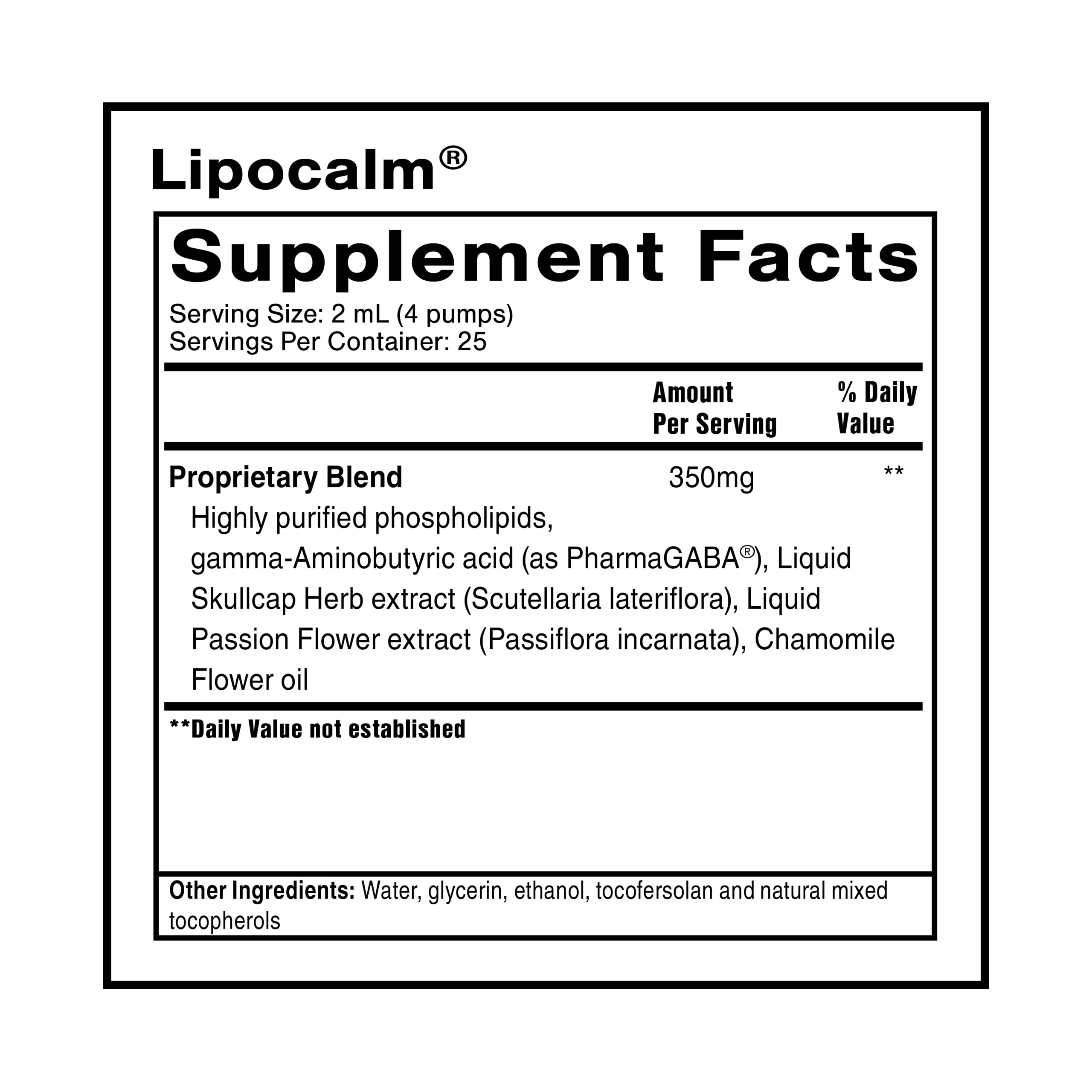 Quicksilver Scientific Peace of Mind Elixir 350mg side view