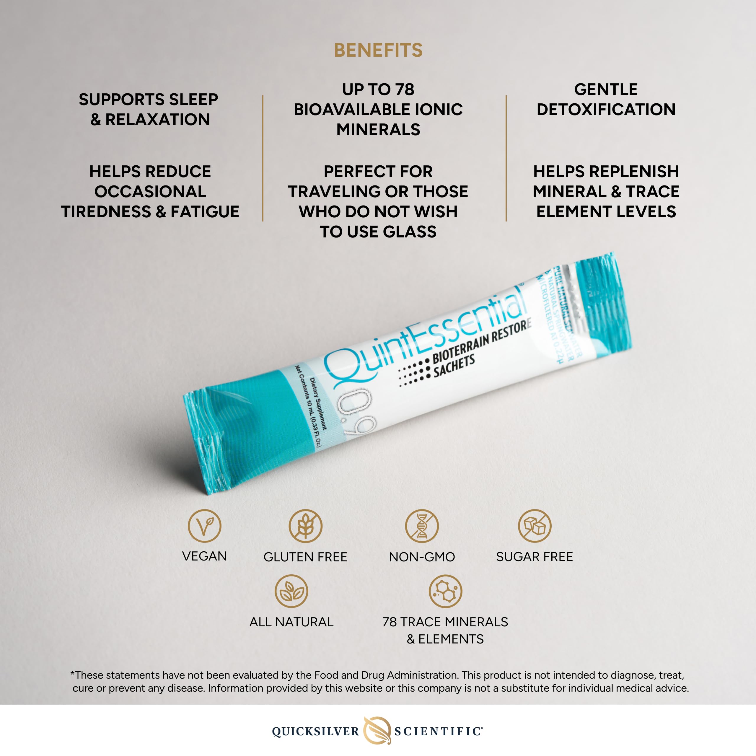 Quicksilver Scientific QuintEssential 0.9 Hydration Packets packaging