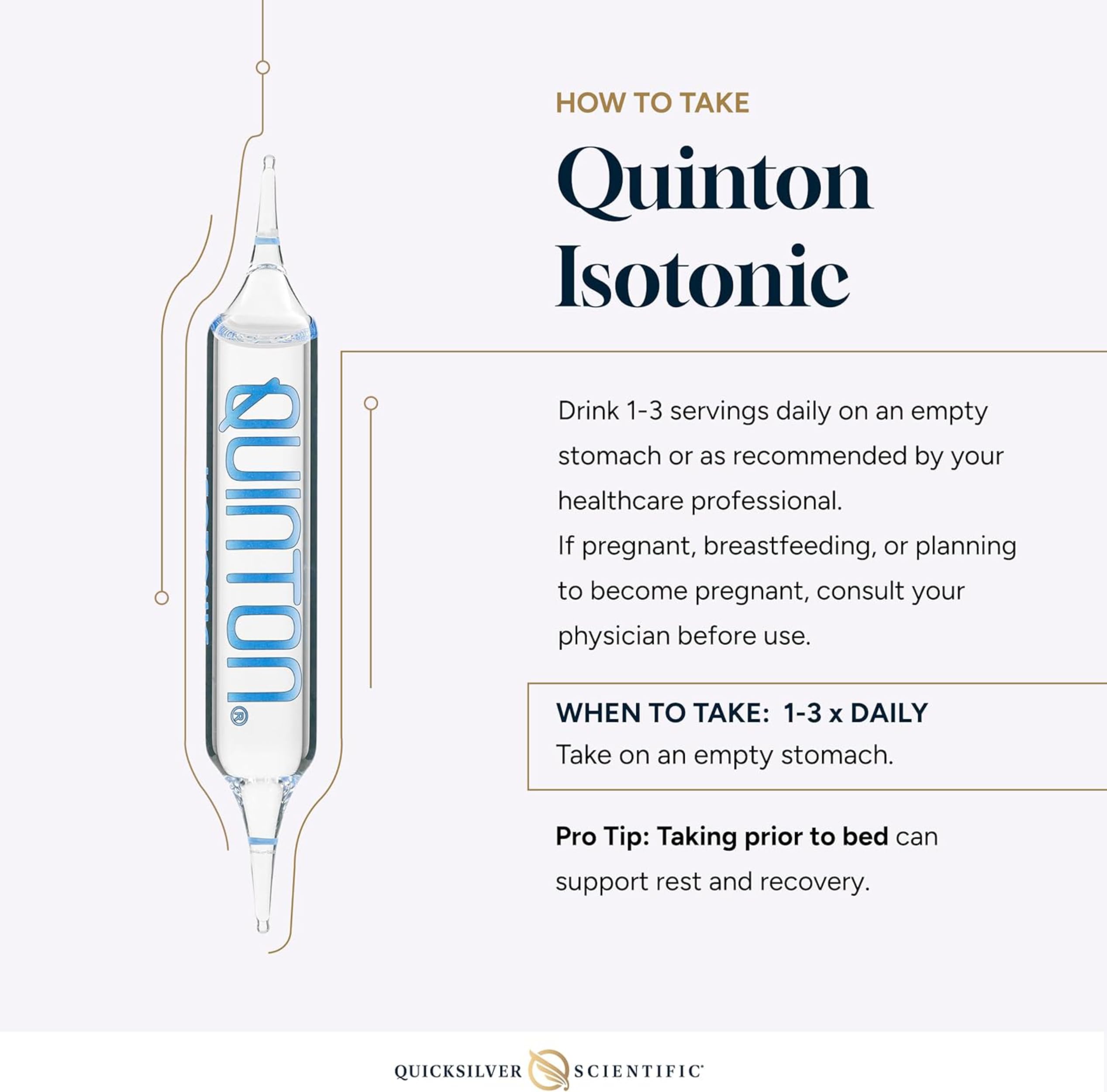 Quicksilver Scientific Quinton Mineral Supplements ingredients list