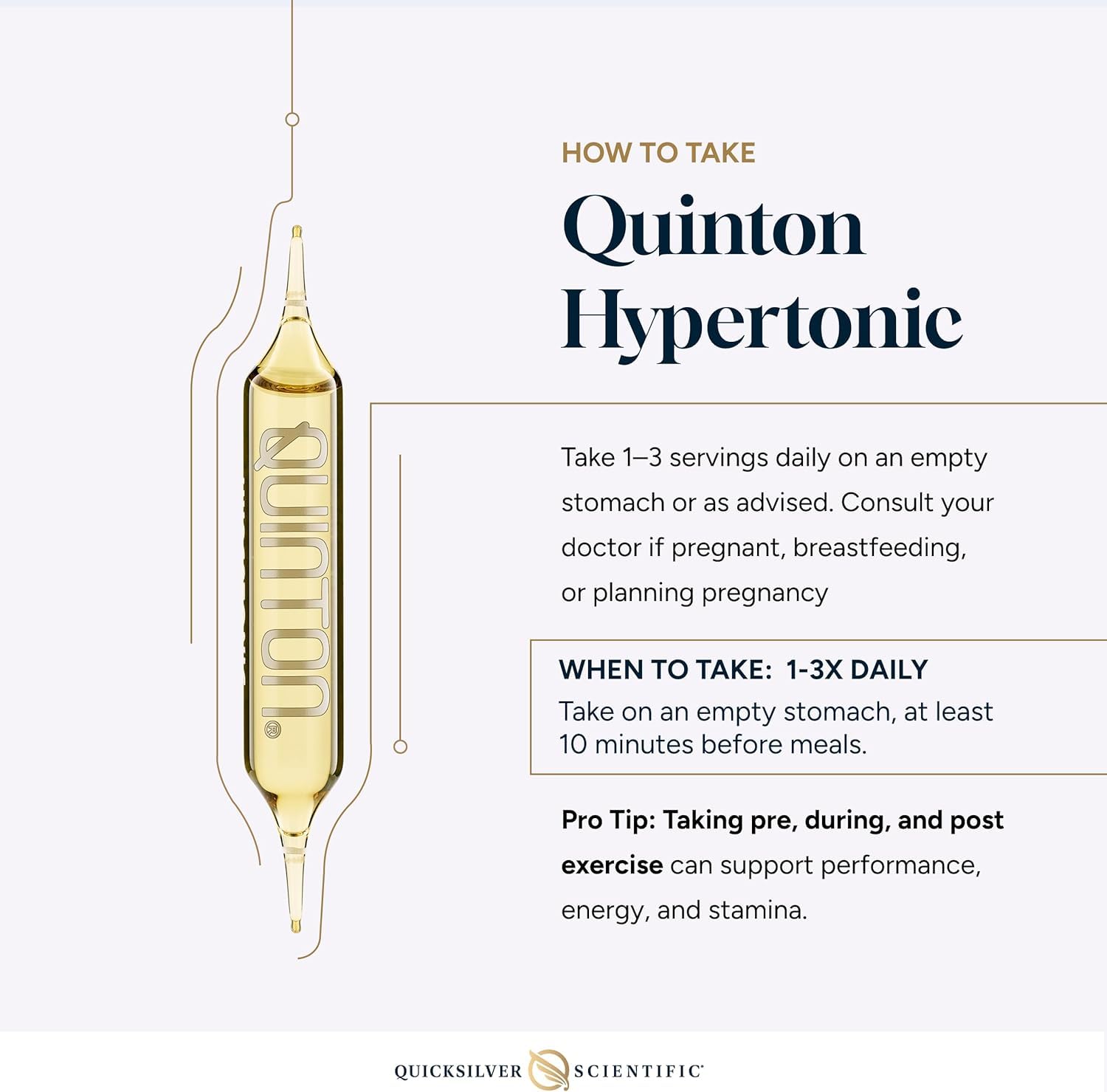 Quicksilver Scientific Quinton Mineral Supplements on a wooden table