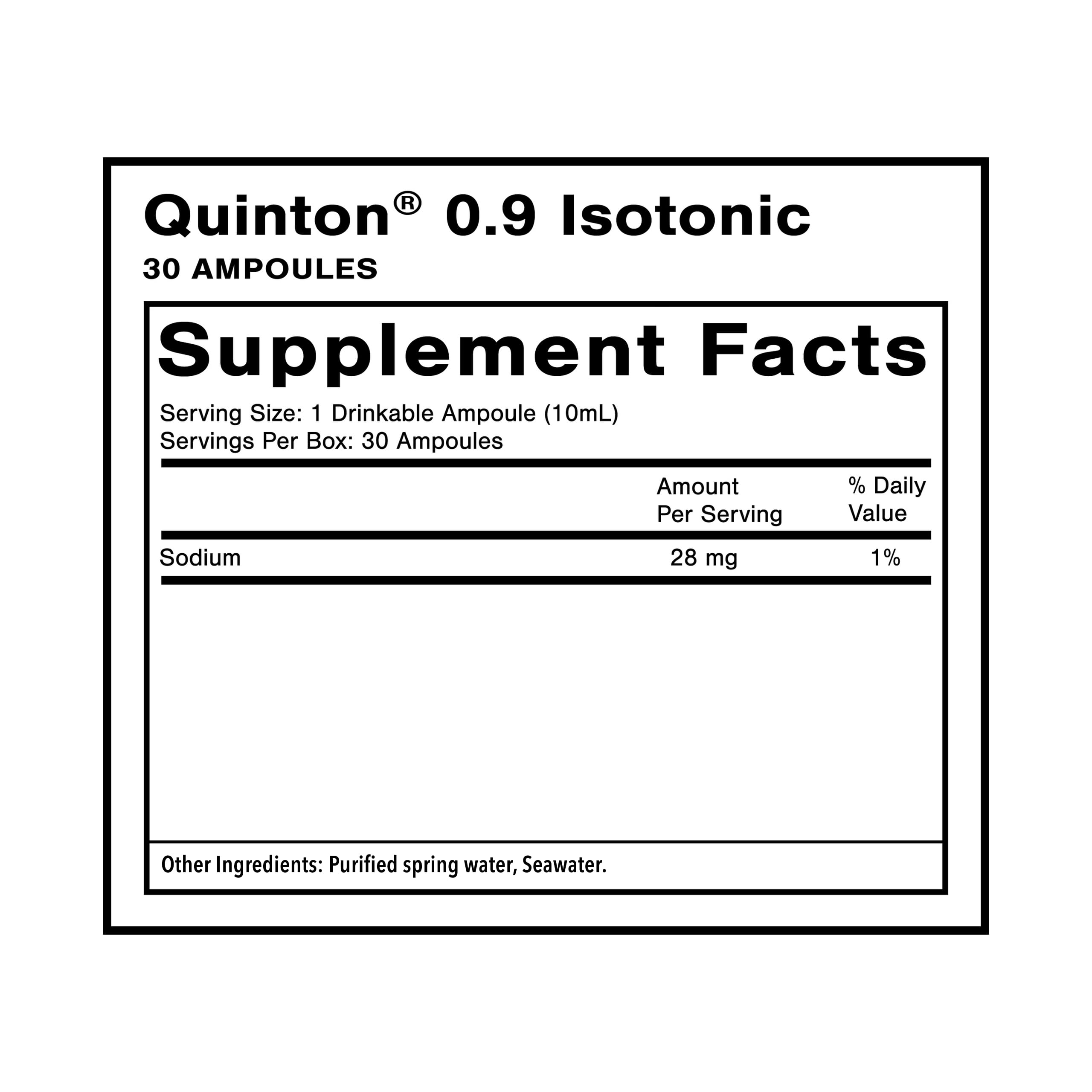 Quicksilver Scientific Quinton Mineral Supplements packaging side view