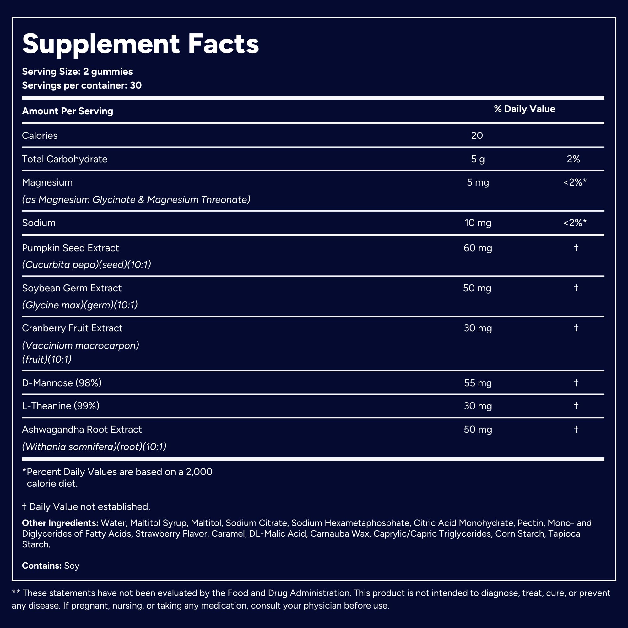 QuietLab Nighttime Bladder Support Gummies in hand