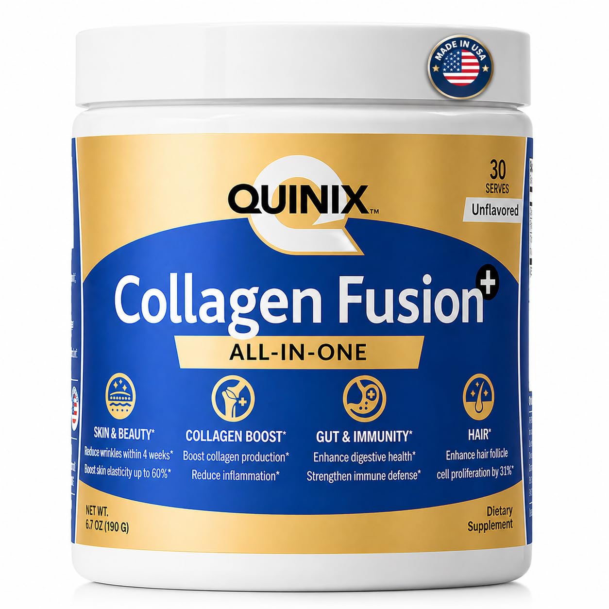 QUINIX Collagen Supplement 190g front view