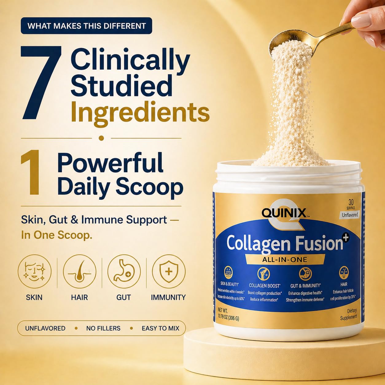 QUINIX Collagen Supplement 190g packaging