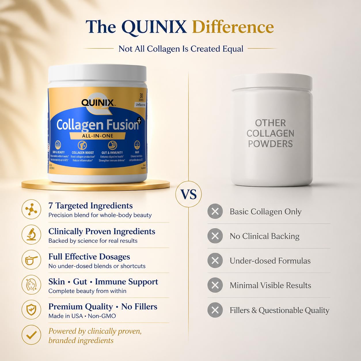 QUINIX Collagen Supplement ingredients list