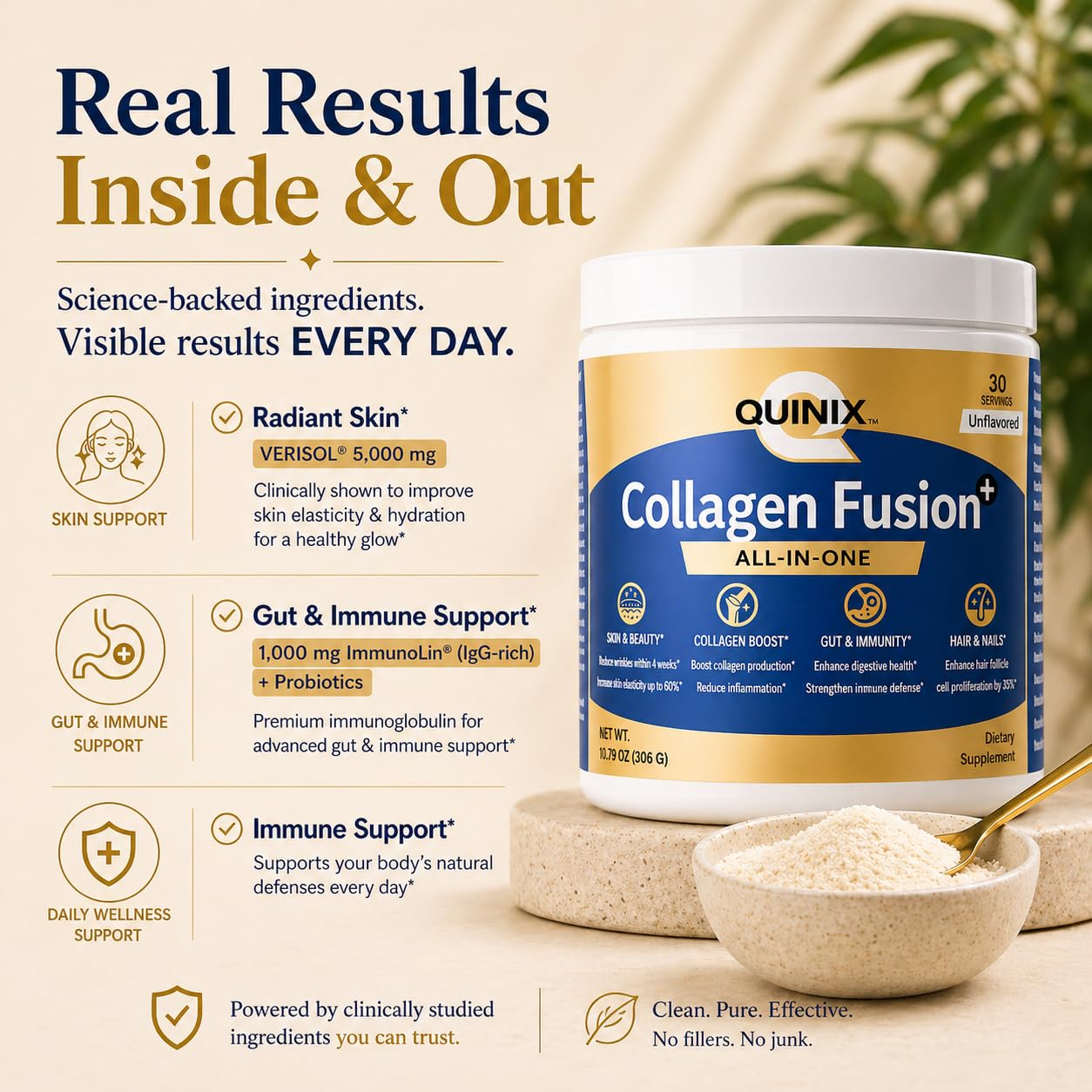 QUINIX Collagen Supplement lifestyle scene