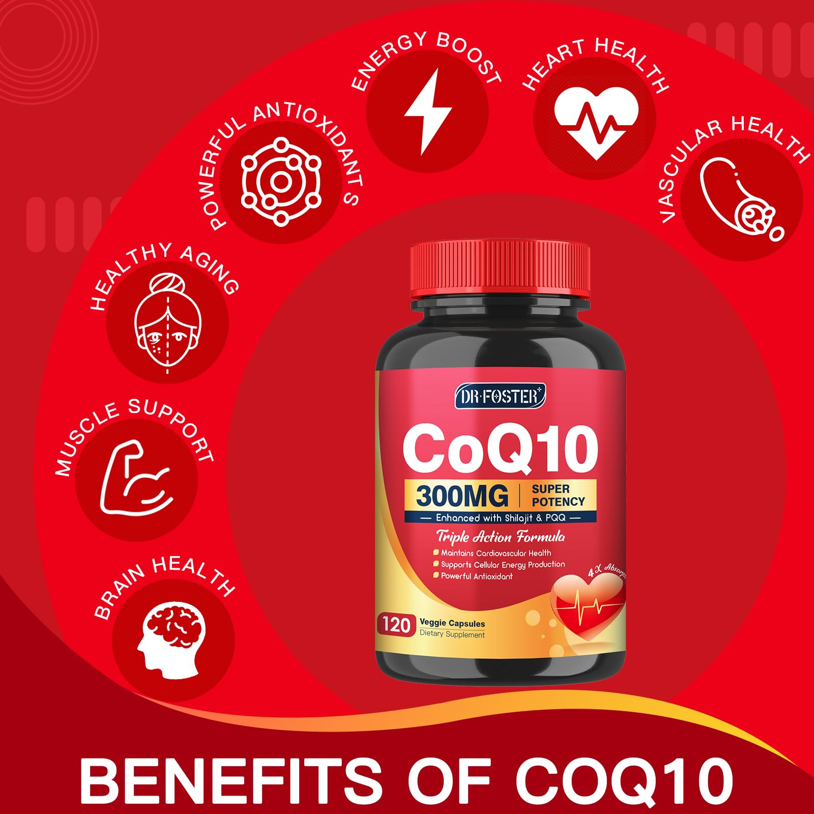 Quinovit CoQ10 supplement bottle with ingredients