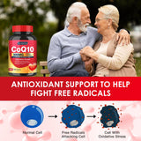 Quinovit CoQ10 supplement open bottle with capsules