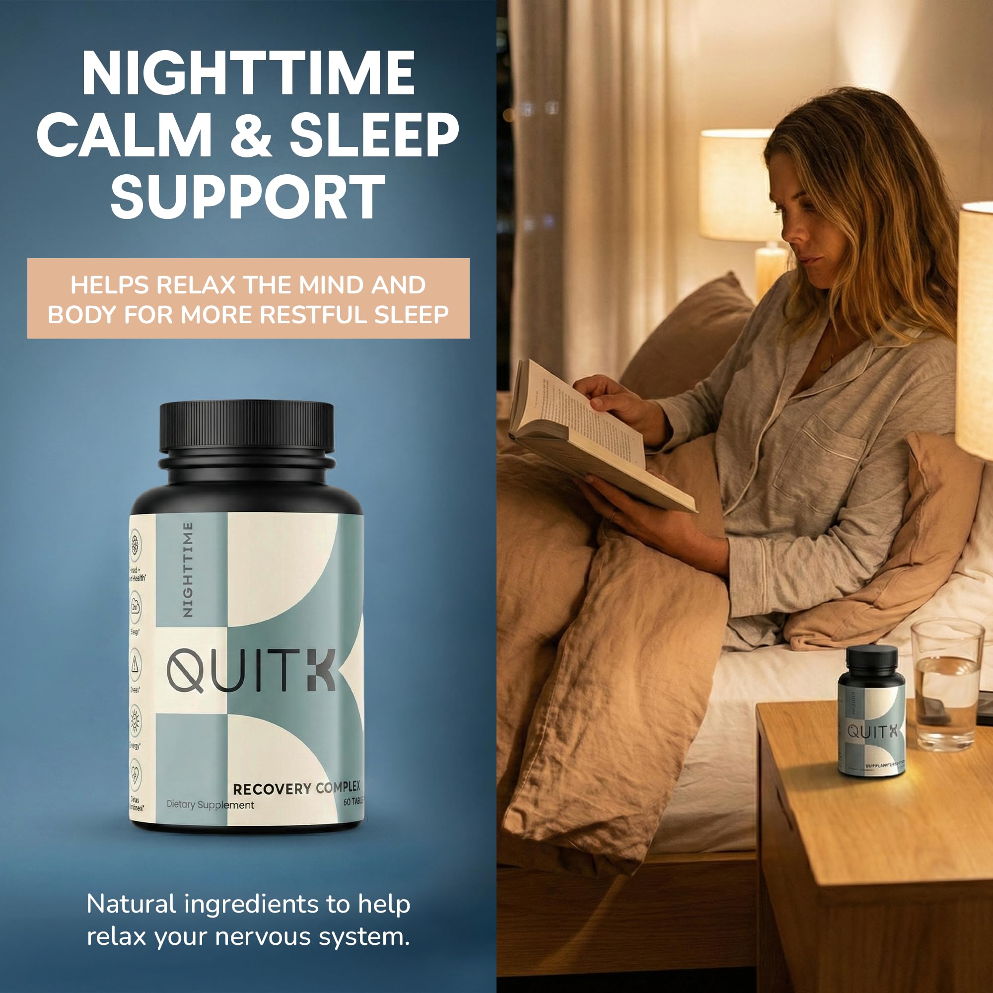 QuitK use Complex tablets in a hand