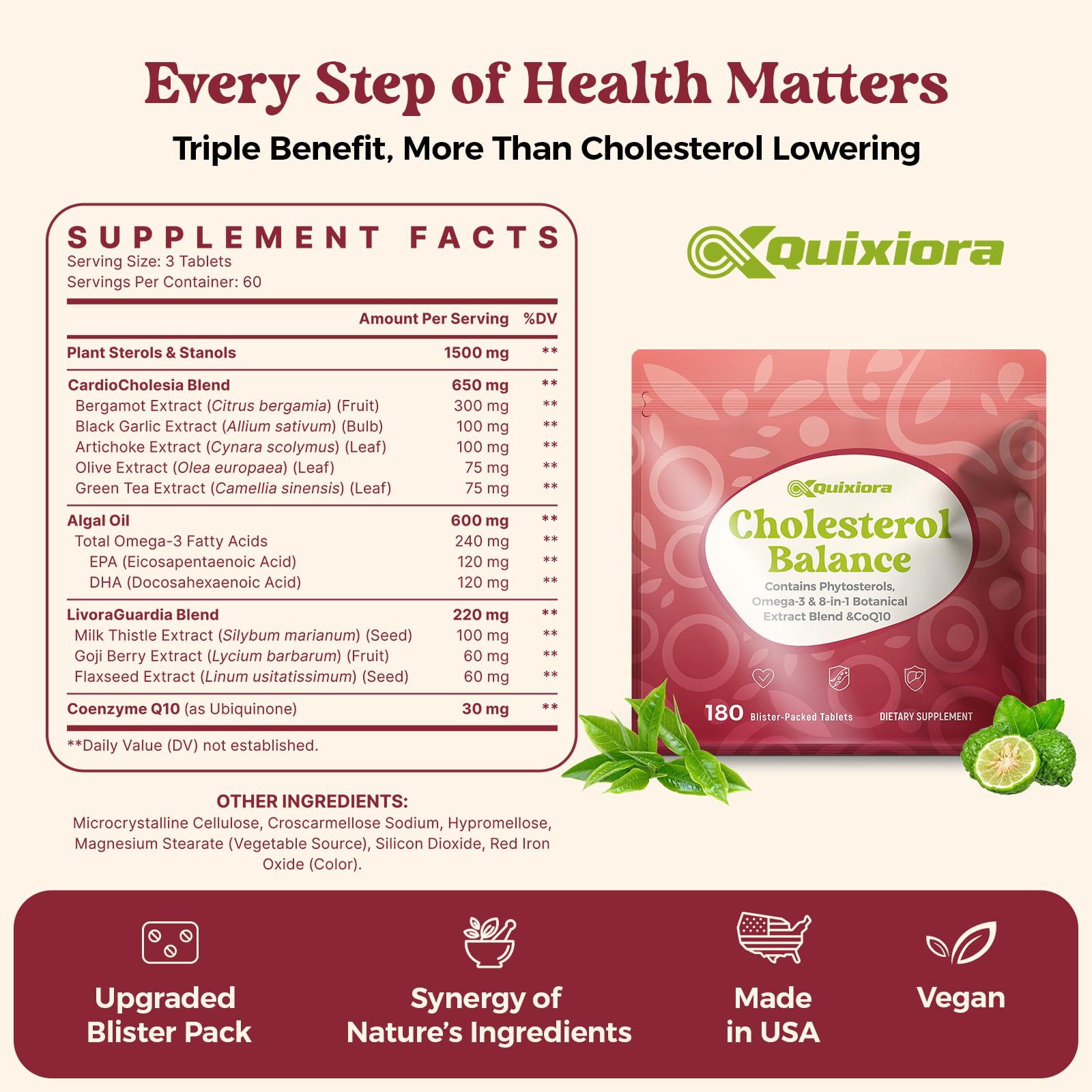 Quixiora Blended Vitamin & Mineral Supplement blister packaging