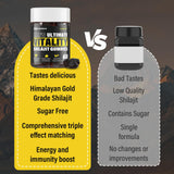 Quixiora Shilajit Gummies back view with ingredient list