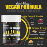 Quixiora Shilajit Gummies on a wooden table