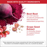 Qunol Beets 3 in 1 Capsules opened with capsules displayed