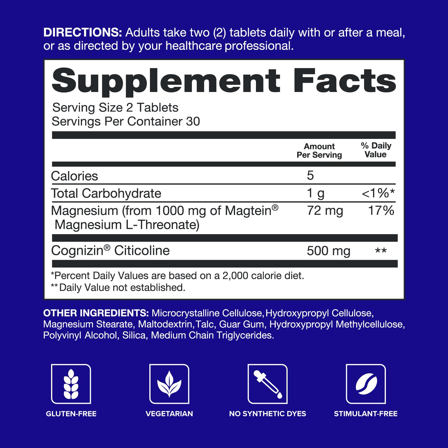 Qunol Brain Health Memory Plus Magnesium L-Threonate on a desk