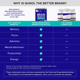 Qunol Brain Health Memory Plus with B6 100g capsule close-up