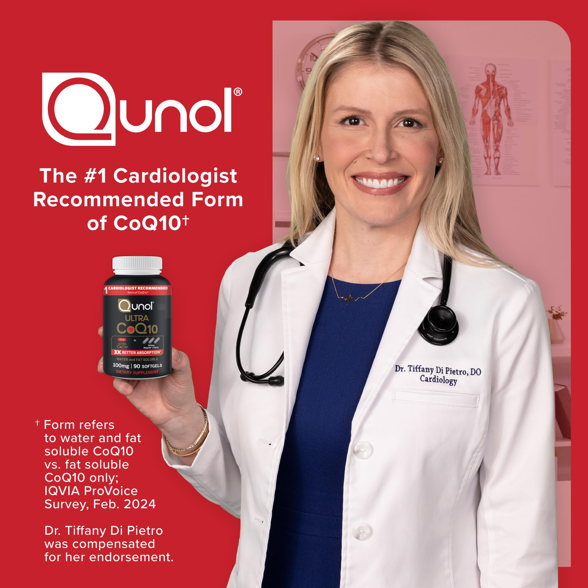 Qunol CoQ10 100mg softgel capsules open bottle