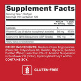 Qunol CoQ10 100mg softgel capsules with measuring spoon
