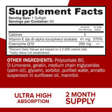 Qunol CoQ10 200mg softgels on a wooden table