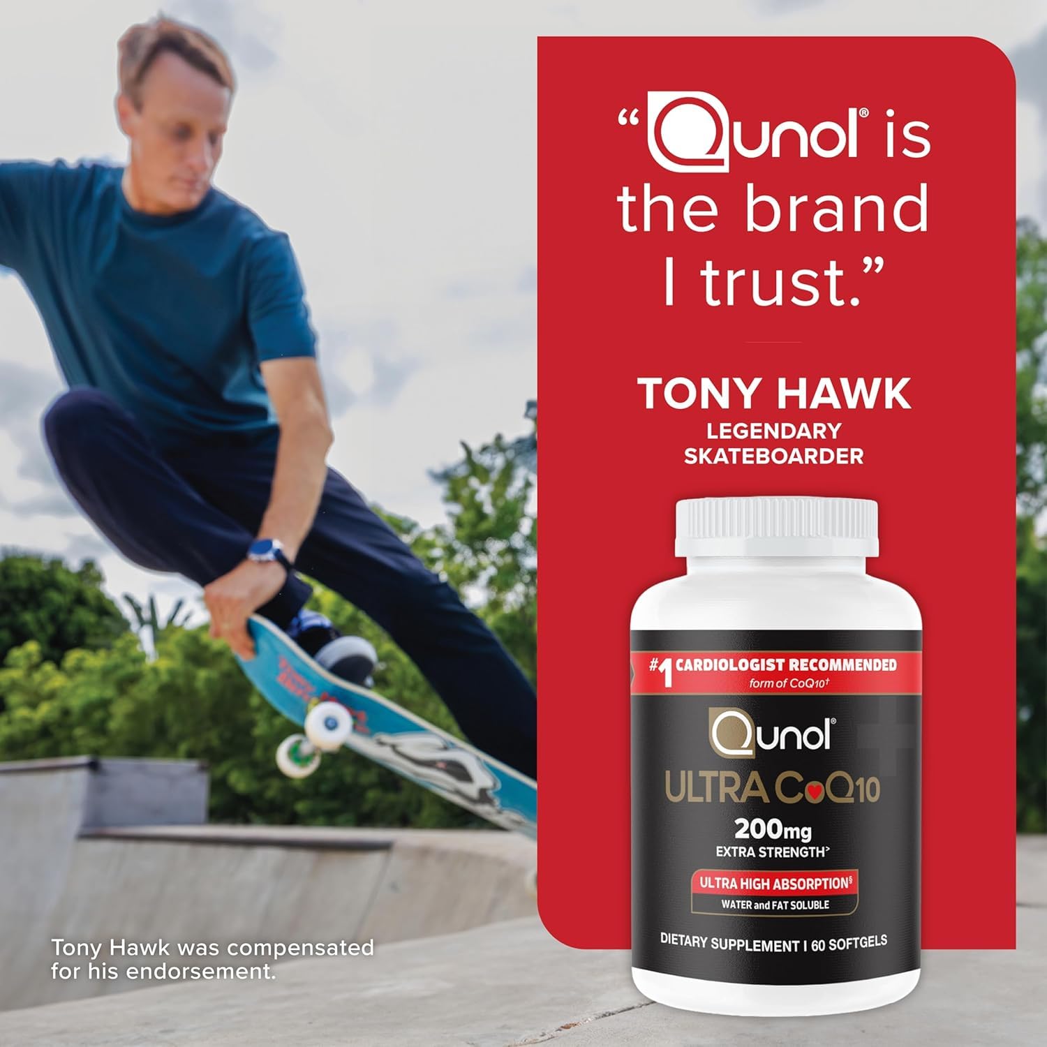 Qunol CoQ10 softgels in hand