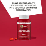 Qunol CoQ10 Ubiquinol Capsules 100mg side view