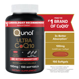 Qunol CoQ10 Ultra Supplement 300mg nutritional information