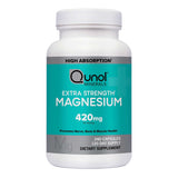 Qunol Extra Strength Magnesium Capsules front view with packaging