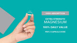 Qunol Extra Strength Magnesium Capsules lifestyle scene with supplements