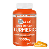 Qunol Extra Strength Turmeric Curcumin 1000mg capsule bottle front view