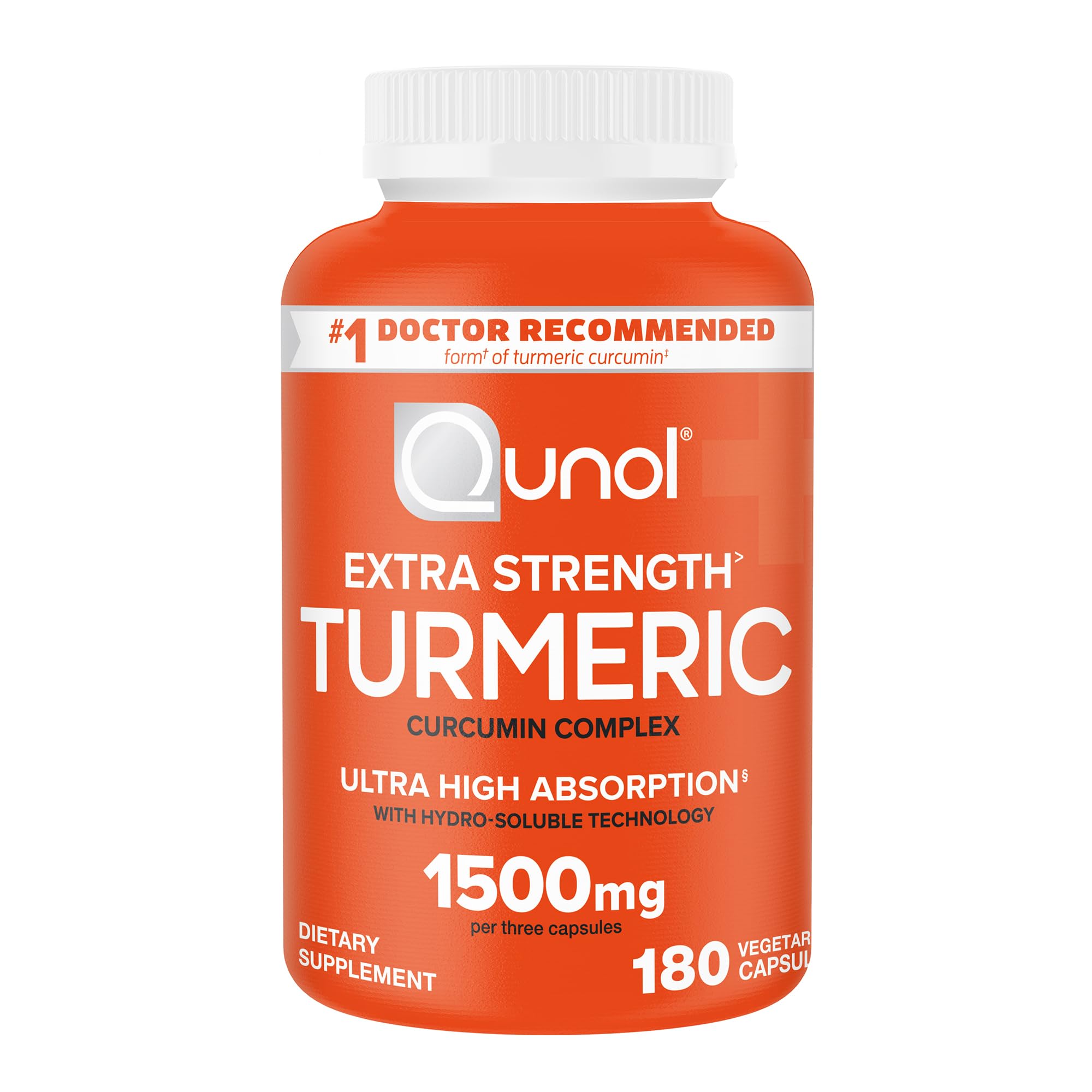 Qunol Extra Strength Turmeric Curcumin 1000mg capsules front view