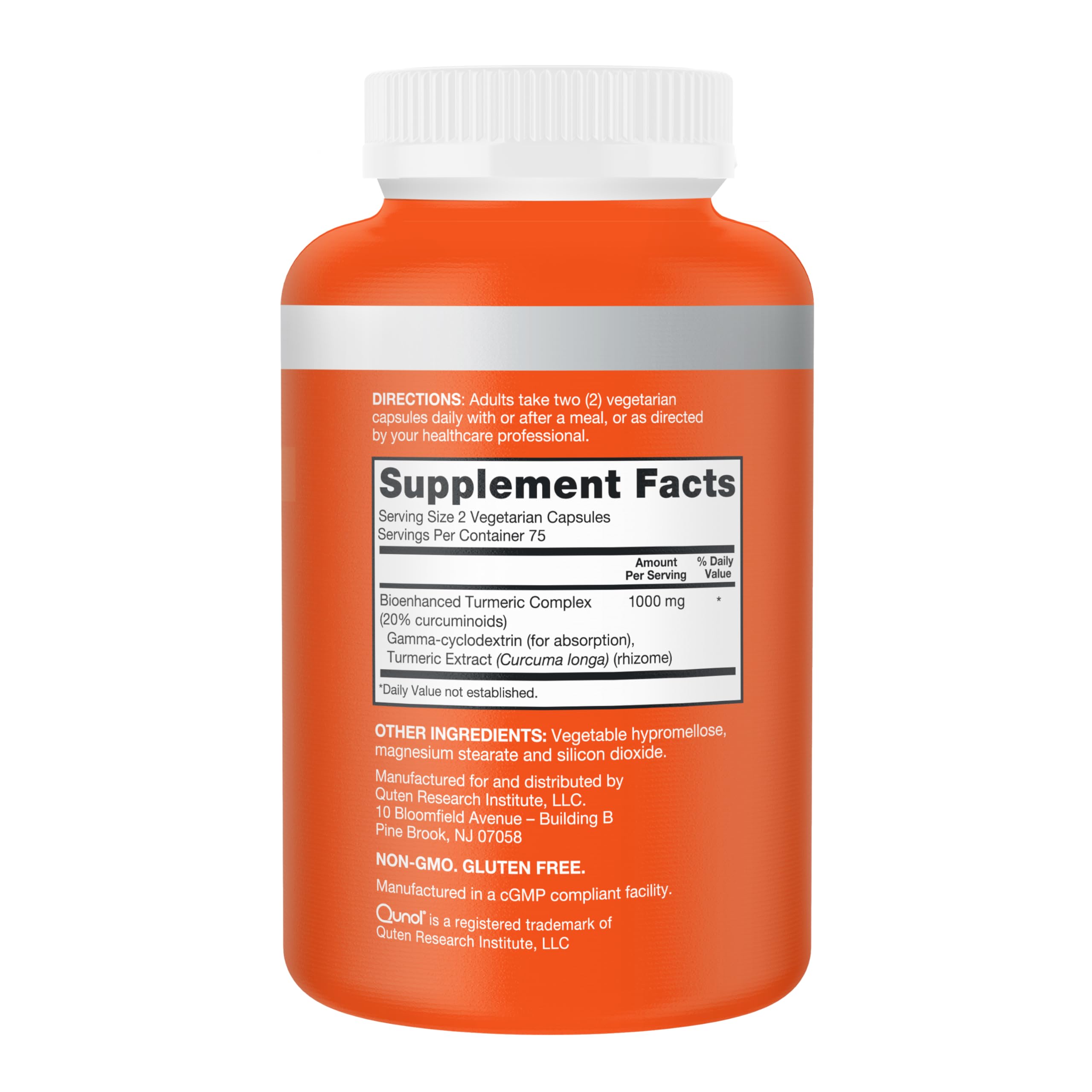 Qunol Extra Strength Turmeric Curcumin displayed on a kitchen counter