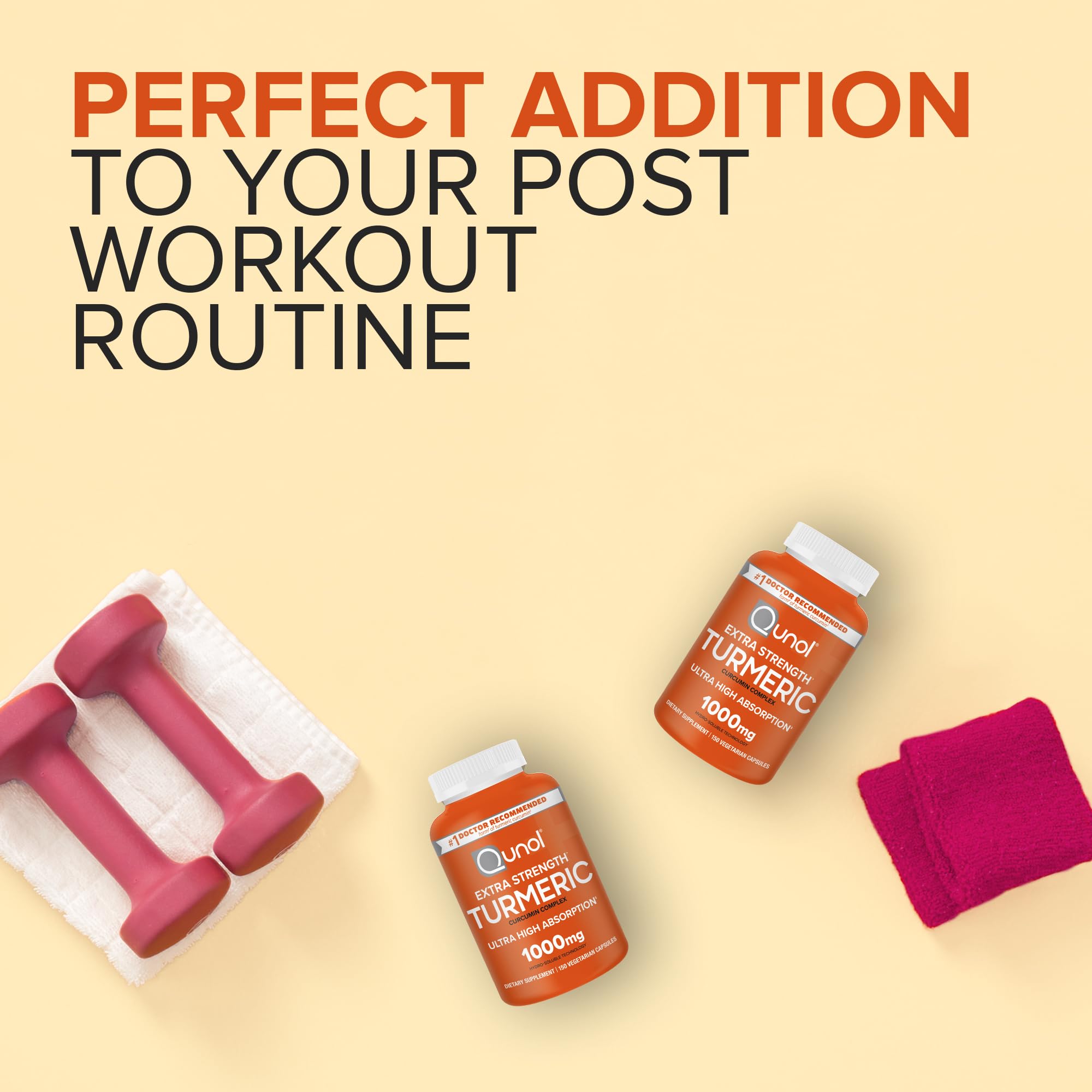 Qunol Extra Strength Turmeric Curcumin with a measuring spoon