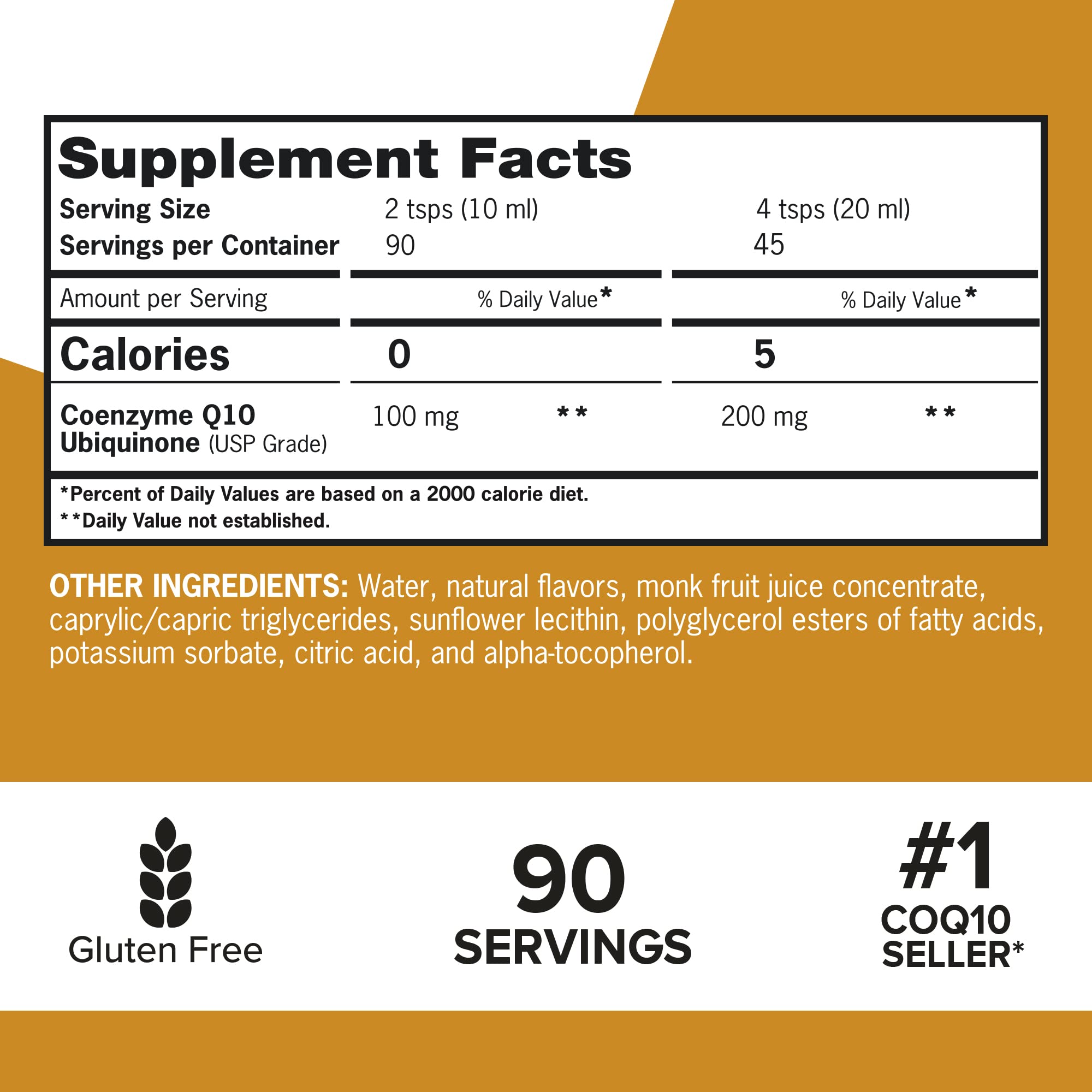 Qunol Liquid CoQ10 100mg 907g supplement ingredients list