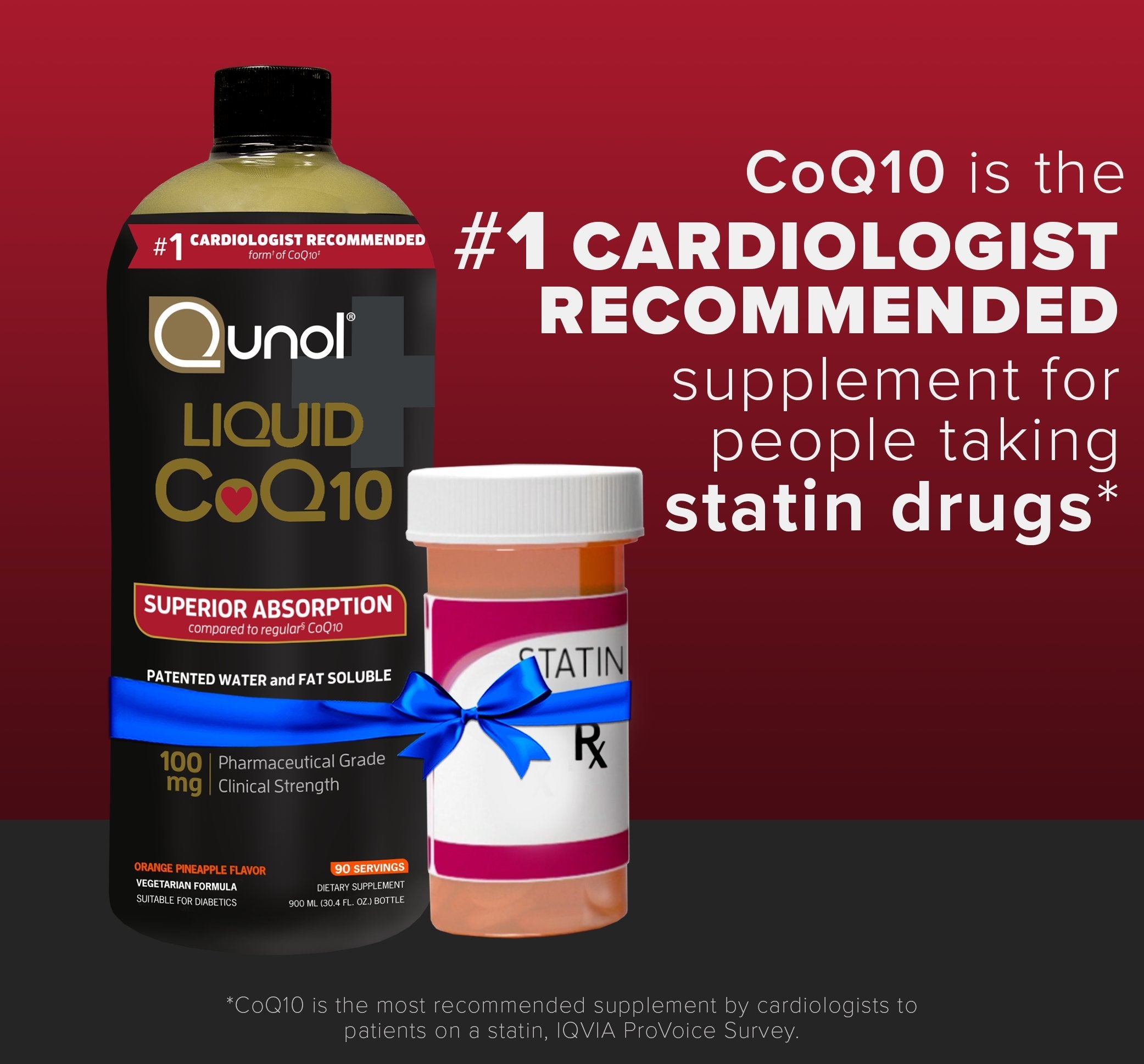 Qunol Liquid CoQ10 100mg ingredients list on packaging