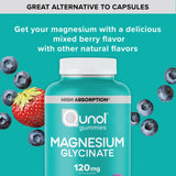 Qunol Magnesium Glycinate Gummies on a wooden table