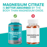 Qunol Magnesium Gummies displayed on a wooden table
